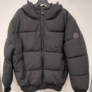 Noize Men's Gunnar Black Size L Puffer Bomber Jacket
